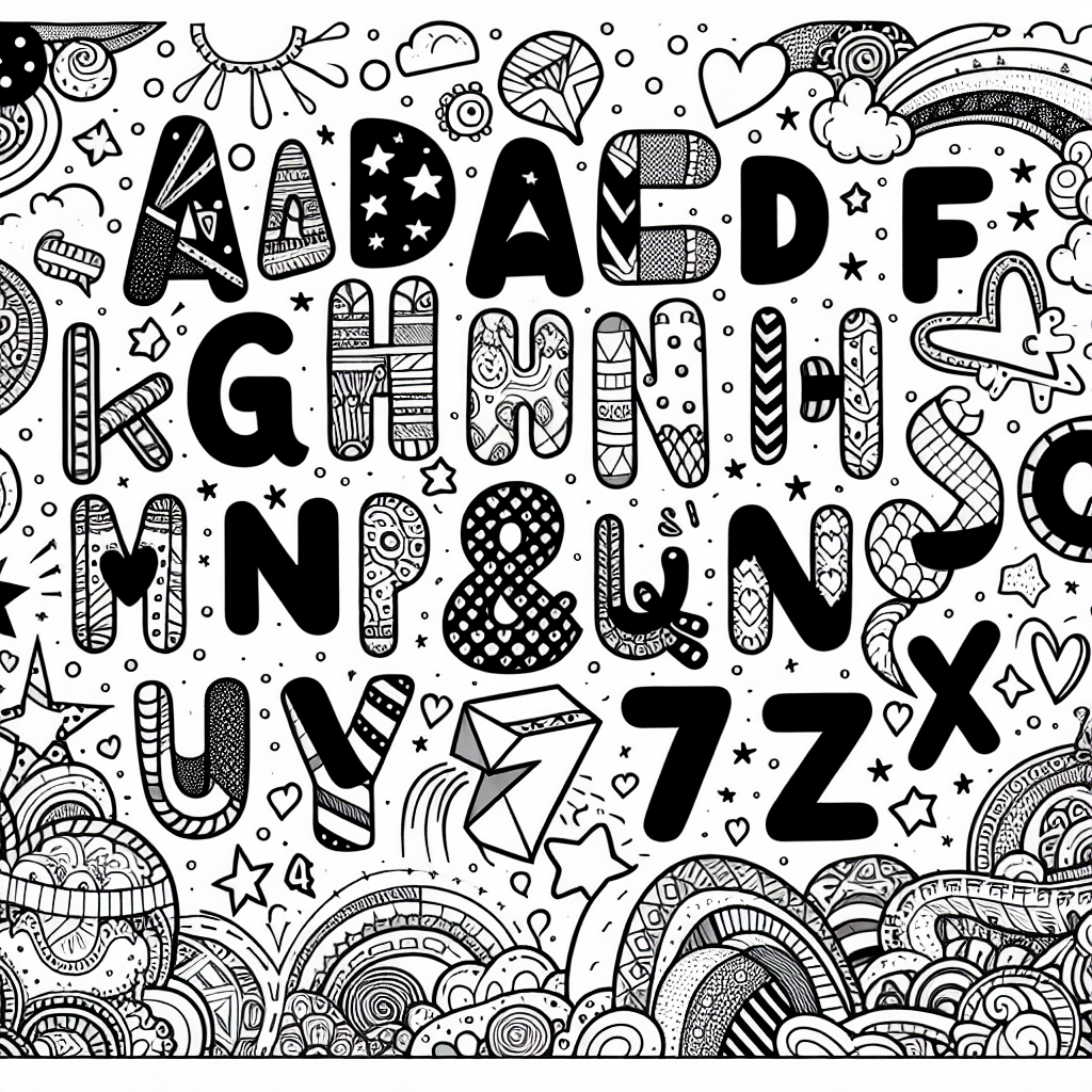 Alphabet Coloring Pages – Custom Paint By Numbers