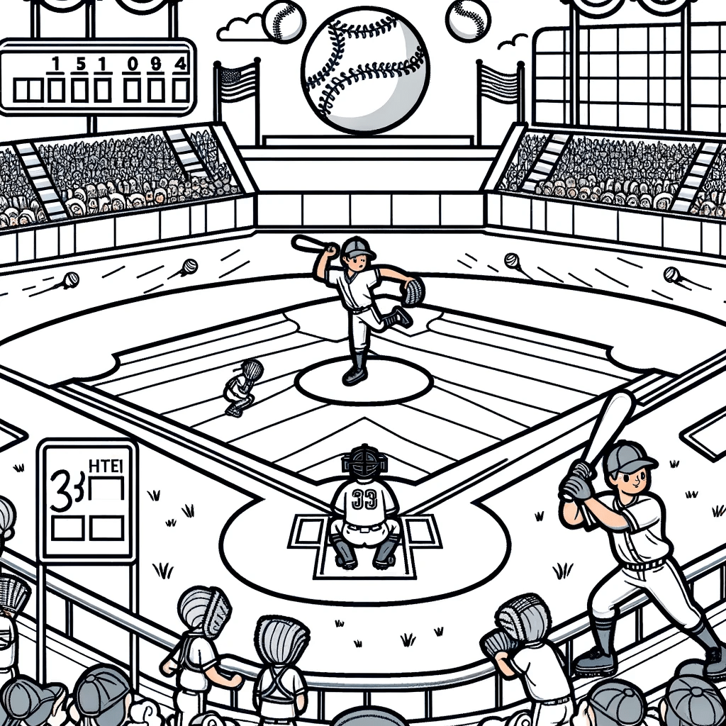 Coloring Pages Of Baseball Coloring Pages