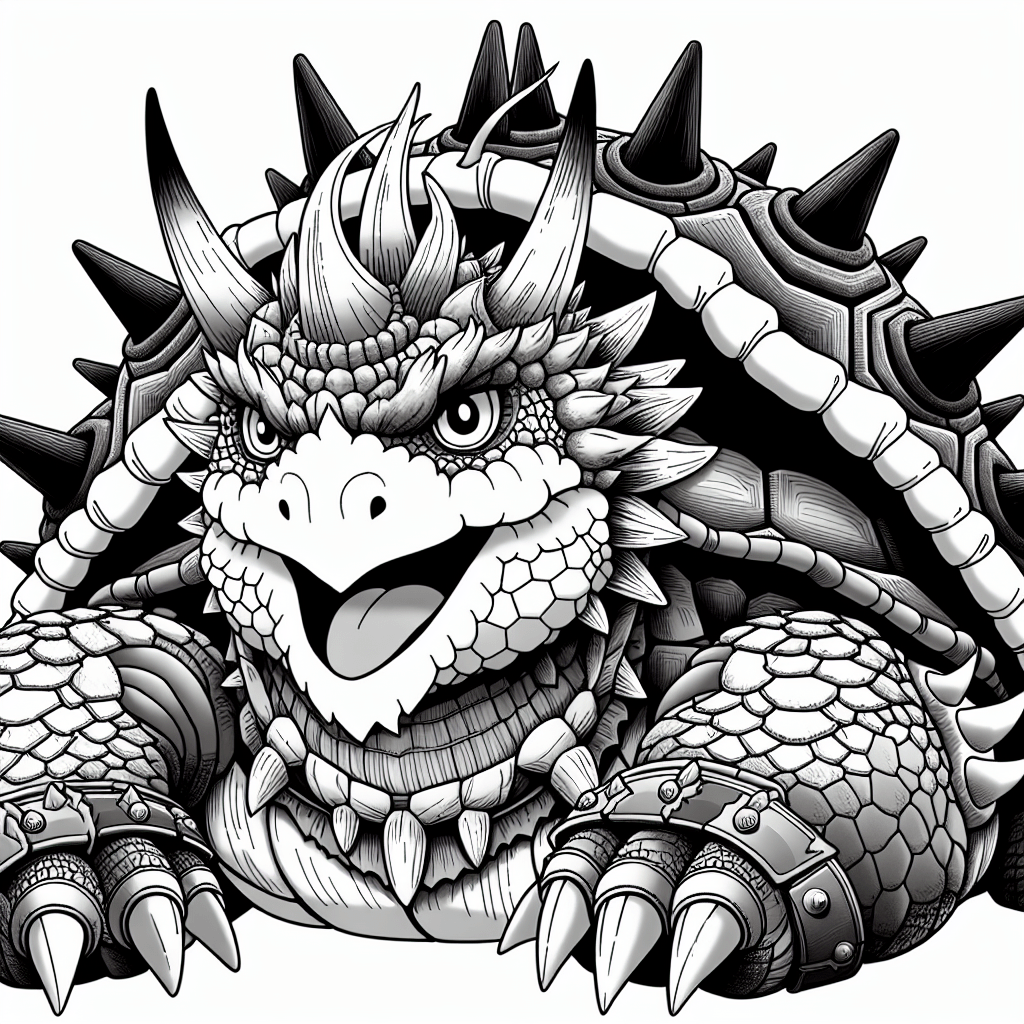 Bowser Coloring Pages – Custom Paint By Numbers