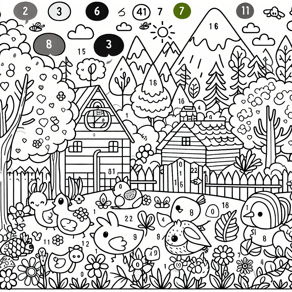 Color By Number Coloring Pages Custom Paint By Numbers