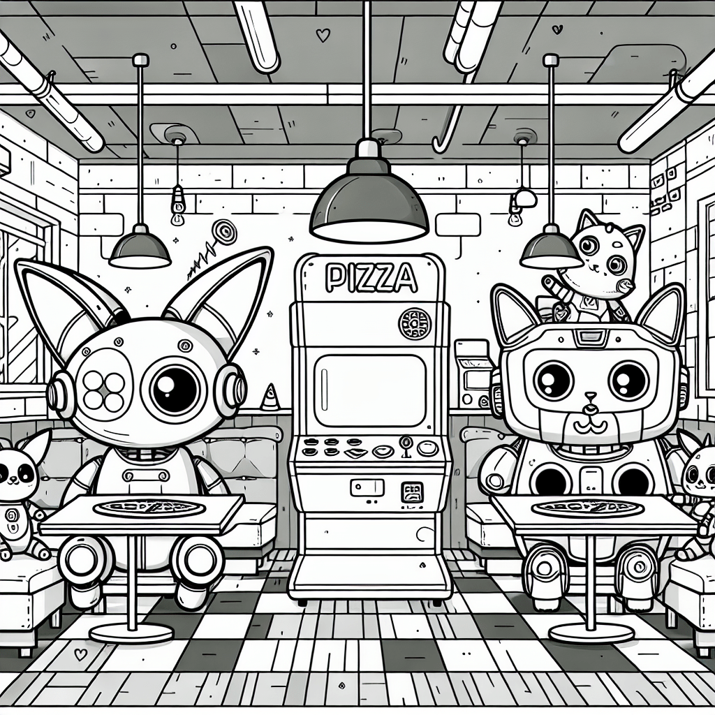 coloring page five nights at freddy's