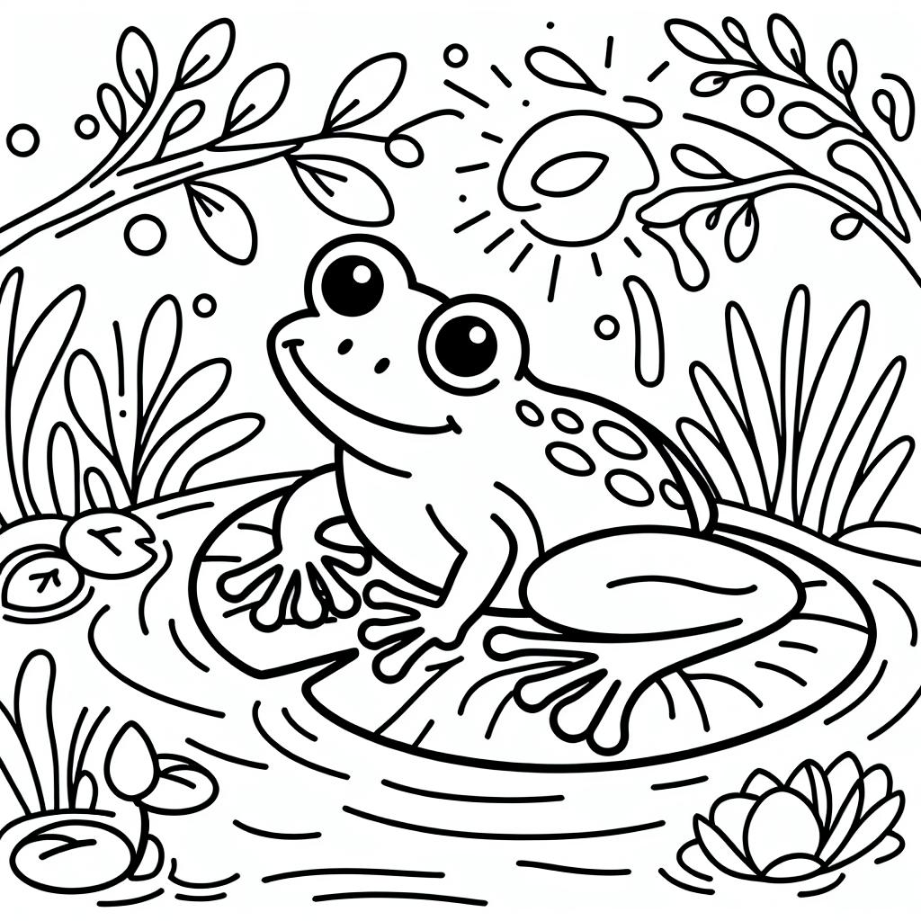 Frog Coloring Pages – Custom Paint By Numbers