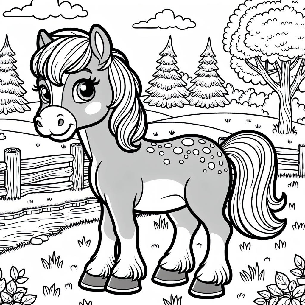 Horse Coloring Pages – Custom Paint By Numbers