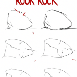 How To Draw A Cartoon-rock - A Step By Step Drawing Guide – Custom 