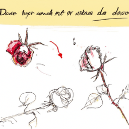 dead rose flower drawing