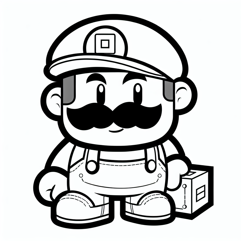 Mario Coloring Pages – Custom Paint By Numbers