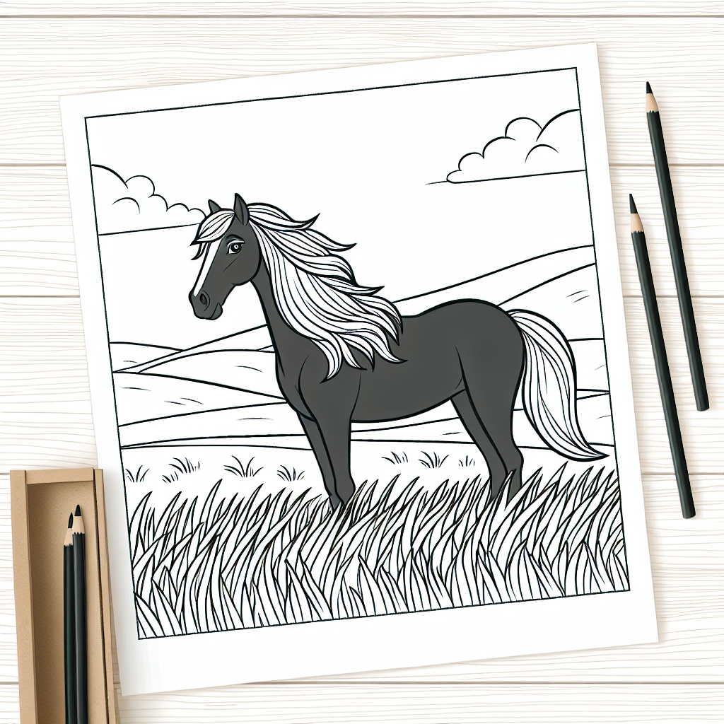 Horse Coloring Pages – Custom Paint By Numbers
