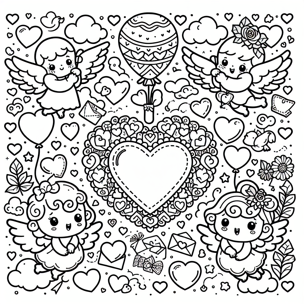 Valentine Coloring Pages – Custom Paint By Numbers