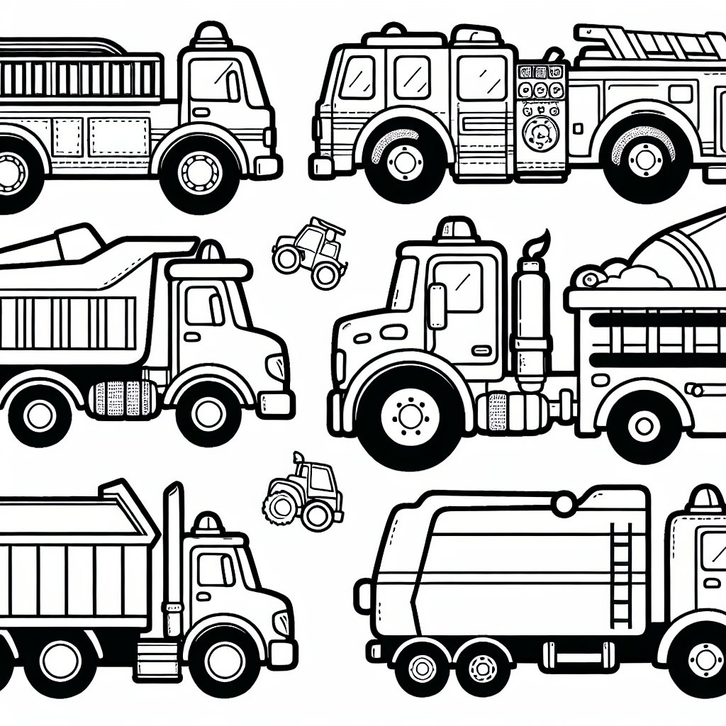 Truck Coloring Pages – Custom Paint By Numbers