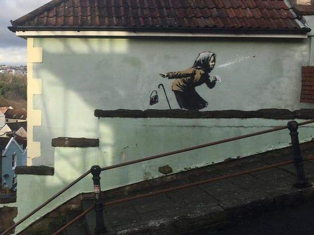 Banksy Sneezing Woman Artwork Bristol - Custom Paint By Numbers