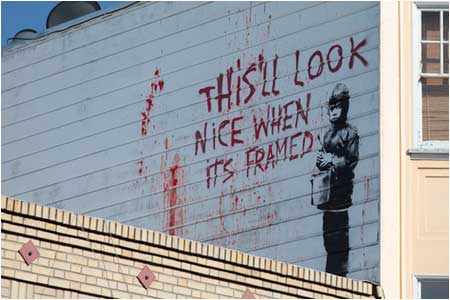Banksy This Will Look Nice When It's Framed Graffiti - San Francisco, California - Custom Paint By Numbers