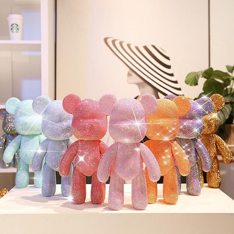 Diamond Fluid Bear Kit with Gems - Custom Paint By Numbers