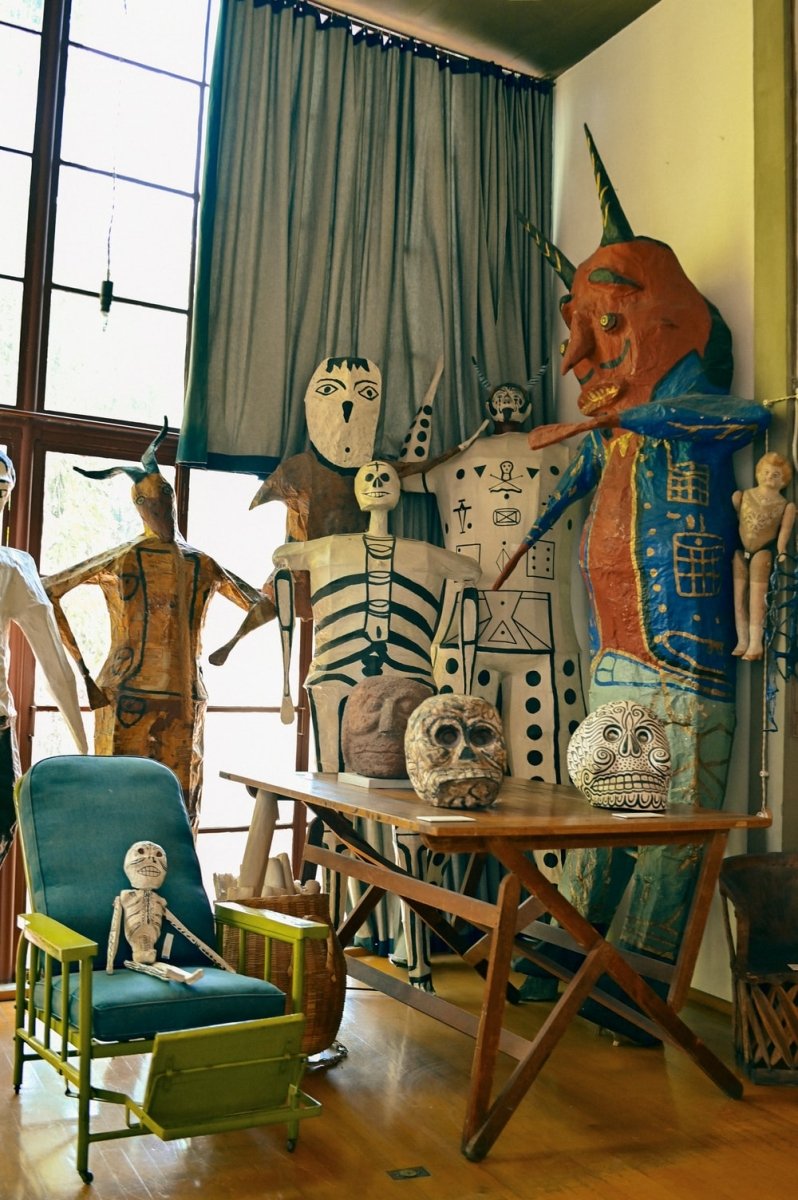 Paint By Numbers | Brown Wooden Chair With White And Black Skull Print Textile - Custom Paint By Numbers