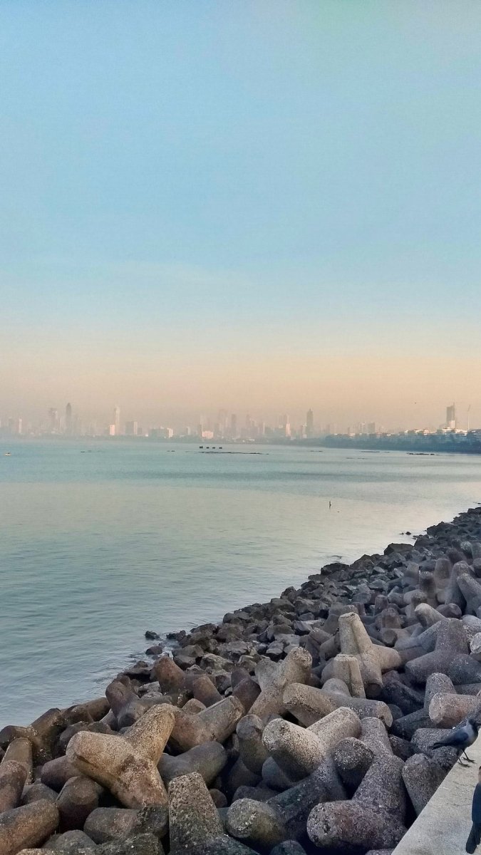 Paint By Numbers | Gray Rock Formation Near Body Of Water - Custom Paint By Numbers