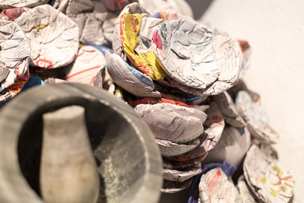 Paint By Numbers | Kunming - Gray And Black Hat On Black Round Container - Custom Paint By Numbers