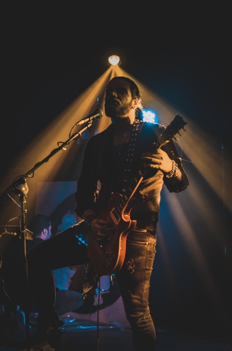 Paint By Numbers | Man In Black Jacket Playing Guitar - Custom Paint By Numbers