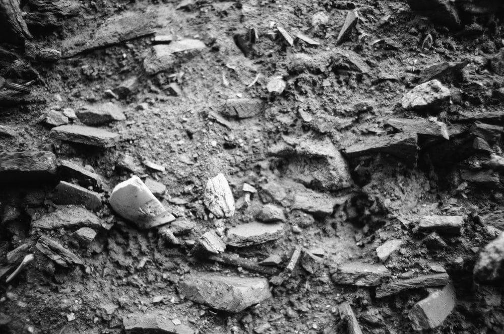 Paint By Numbers | Quanzhou - Grayscale Photo Of Rock Formation - Custom Paint By Numbers