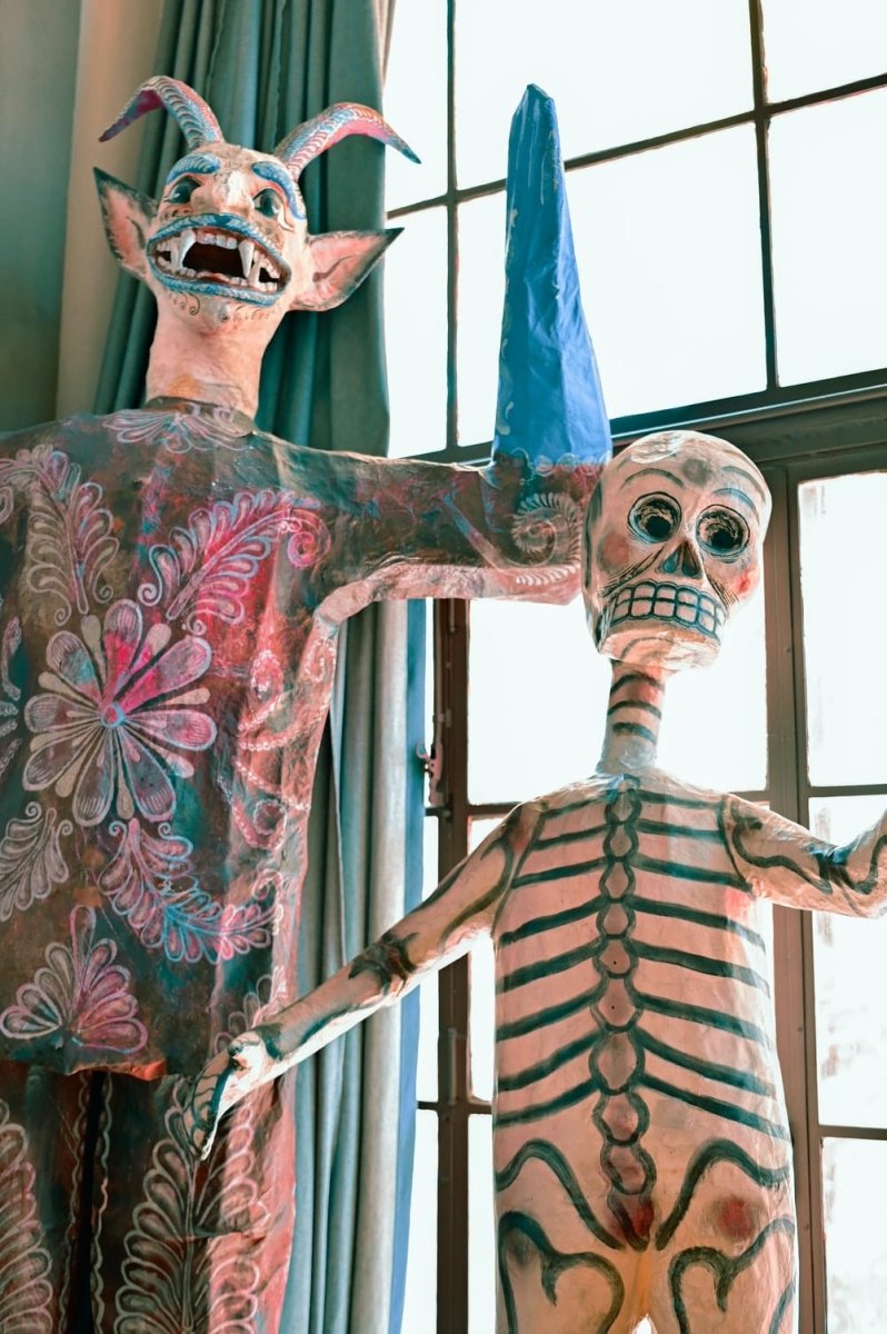 Paint By Numbers | White And Blue Wooden Human Skull Wall Decor - Custom Paint By Numbers