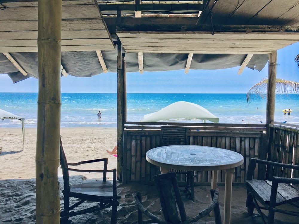 Paint By Numbers | White Round Table On Beach During Daytime - Custom Paint By Numbers