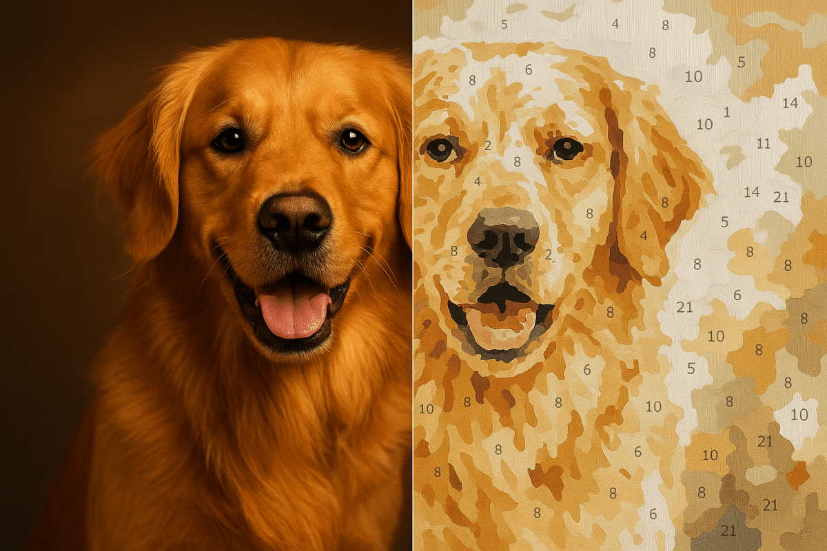 Paint by numbers example