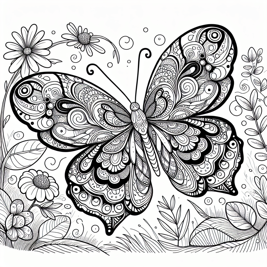 Butterfly Coloring Pages – Custom Paint By Numbers