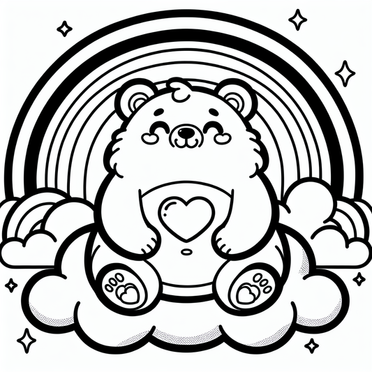 Care Bear Coloring Pages - Custom Paint By Numbers