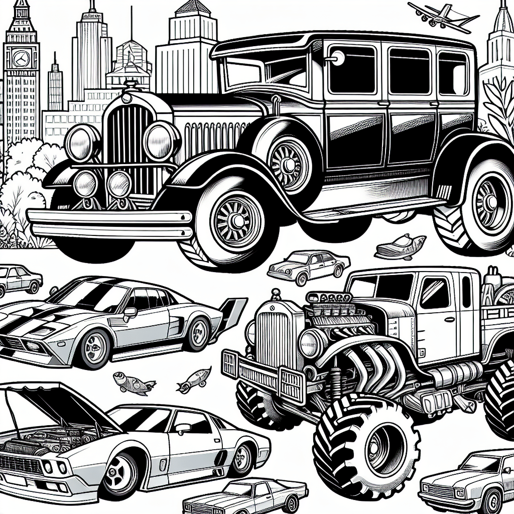 Cars Coloring Pages – Custom Paint By Numbers