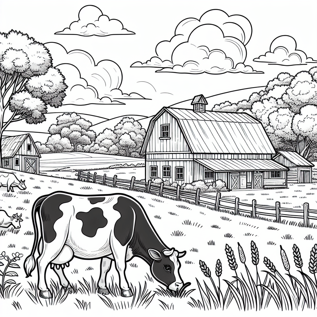 Cow Coloring Pages – Custom Paint By Numbers