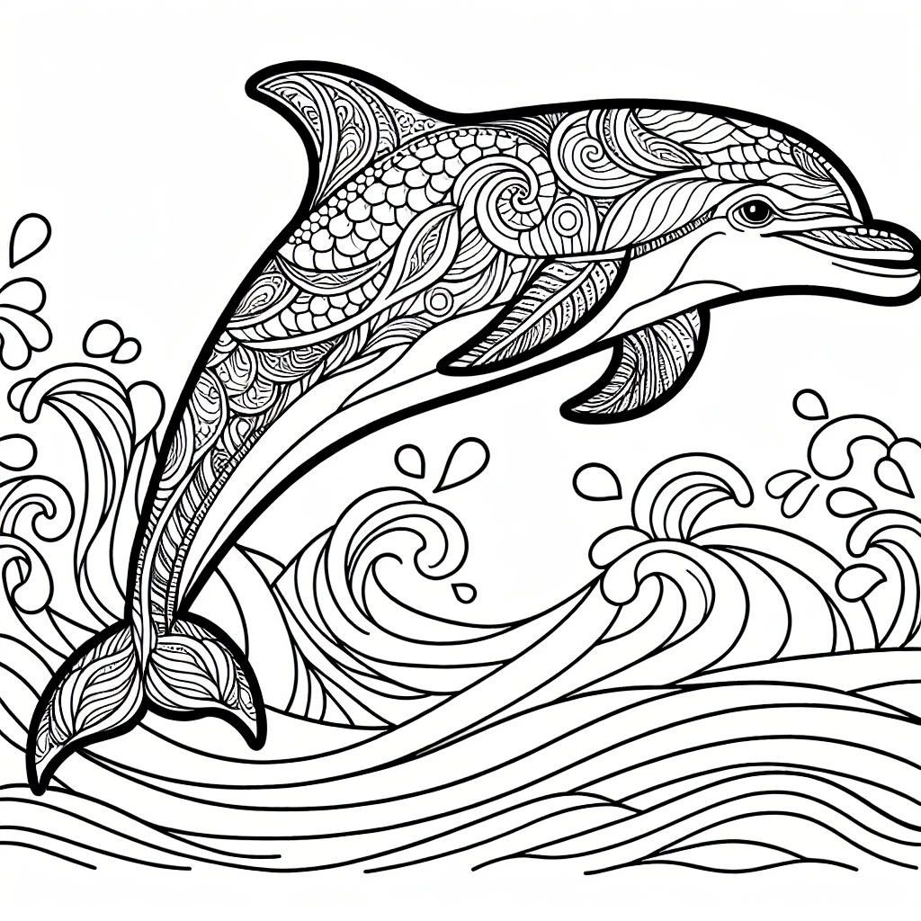 Dolphin Coloring Pages – Custom Paint By Numbers