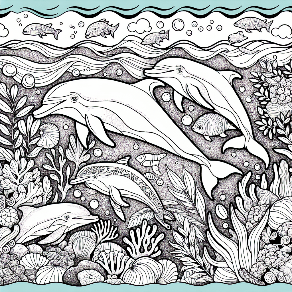 Dolphin Coloring Pages – Custom Paint By Numbers