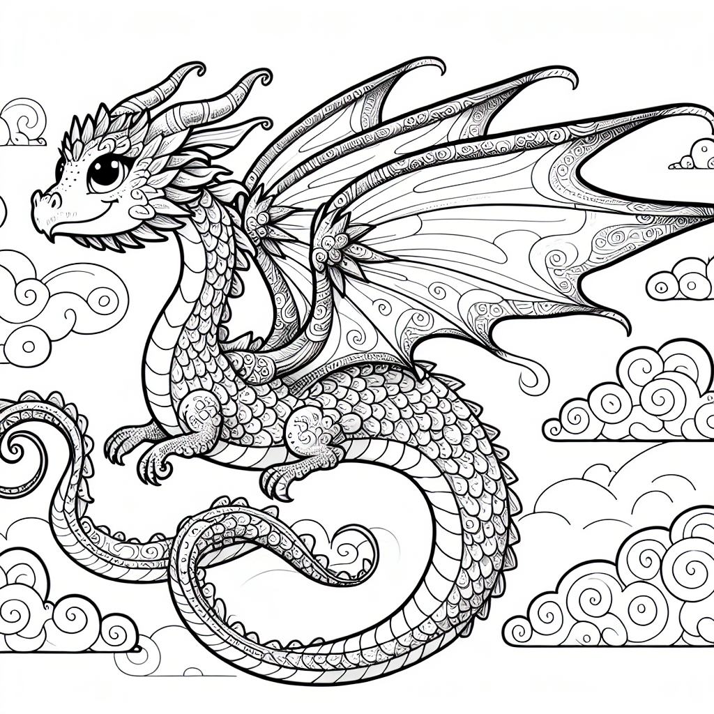 Dragon Coloring Pages – Custom Paint By Numbers