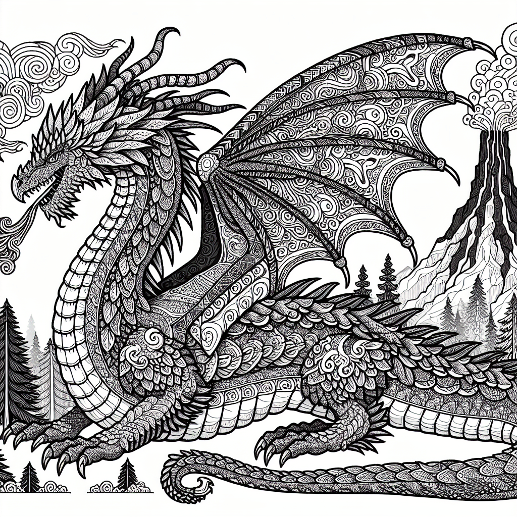 Dragon Coloring Pages – Custom Paint By Numbers