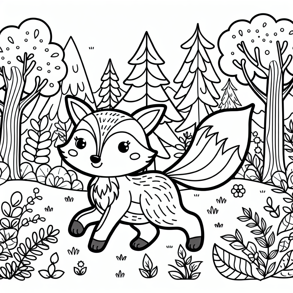 Fox Coloring Pages – Custom Paint By Numbers