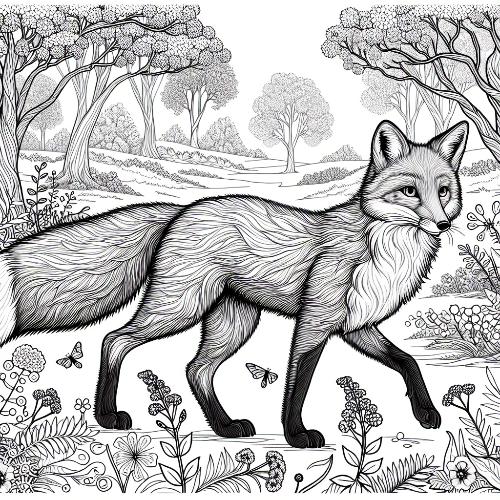 Fox Coloring Pages – Custom Paint By Numbers