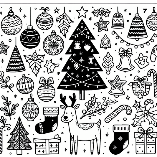 Free Printable Christmas Coloring Pages - Custom Paint By Numbers