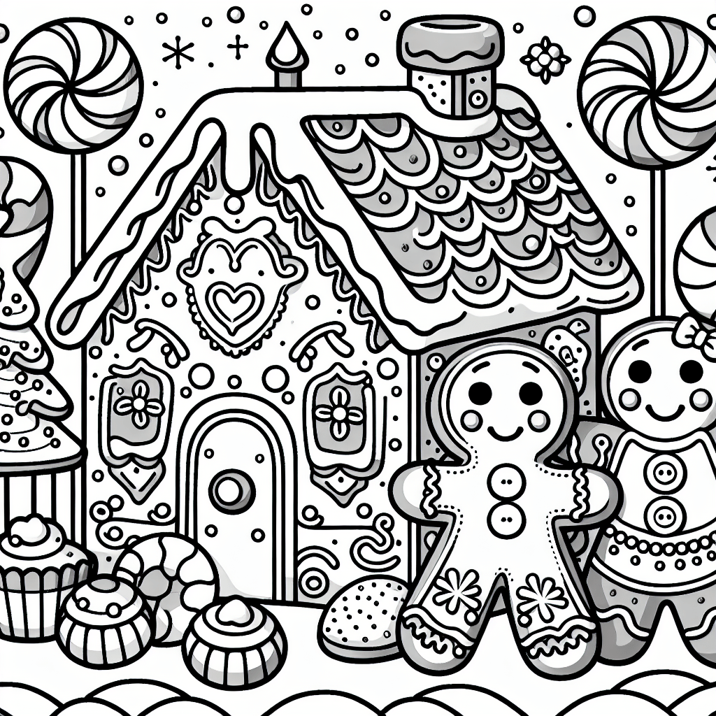 Gingerbread Coloring Pages – Custom Paint By Numbers