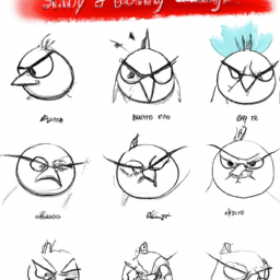 How To Draw A Angry-Bird - A Step By Step Drawing Guide - Custom Paint By Numbers