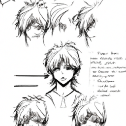 How To Draw A Anime-Boys-Hair - A Step By Step Drawing Guide - Custom Paint By Numbers