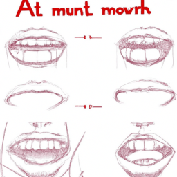 How To Draw A Anime-Mouth - A Step By Step Drawing Guide - Custom Paint By Numbers