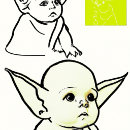 How To Draw A Baby-Yoda - A Step By Step Drawing Guide - Custom Paint By Numbers