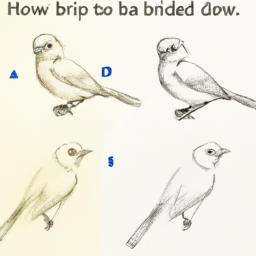 How To Draw A Bird Printable Tutorial