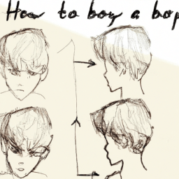 How To Draw A Boys-Hair - A Step By Step Drawing Guide - Custom Paint By Numbers