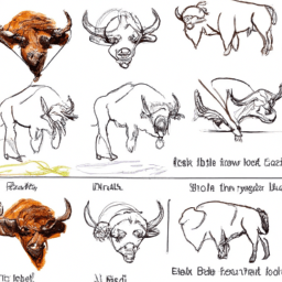 How To Draw A Buffalo - A Step By Step Drawing Guide – Custom Paint By ...