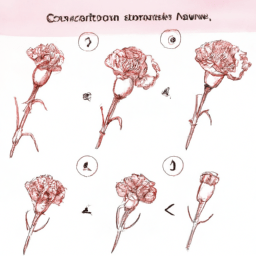 How To Draw A Carnation - A Step By Step Drawing Guide - Custom Paint By Numbers