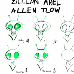 How To Draw A Cartoon-Alien - A Step By Step Drawing Guide - Custom Paint By Numbers