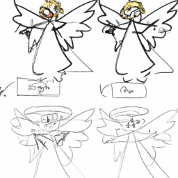 How To Draw A Cartoon-Angel - A Step By Step Drawing Guide - Custom Paint By Numbers