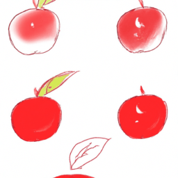 How To Draw A Cartoon-Apple - A Step By Step Drawing Guide - Custom Paint By Numbers