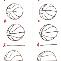 How To Draw A Cartoon-Basketball - A Step By Step Drawing Guide - Custom Paint By Numbers