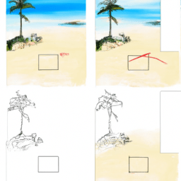 How To Draw A Cartoon-Beach - A Step By Step Drawing Guide - Custom Paint By Numbers