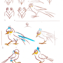 How To Draw A Cartoon-Bird - A Step By Step Drawing Guide - Custom Paint By Numbers